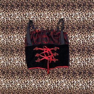 gothic velvet corset top